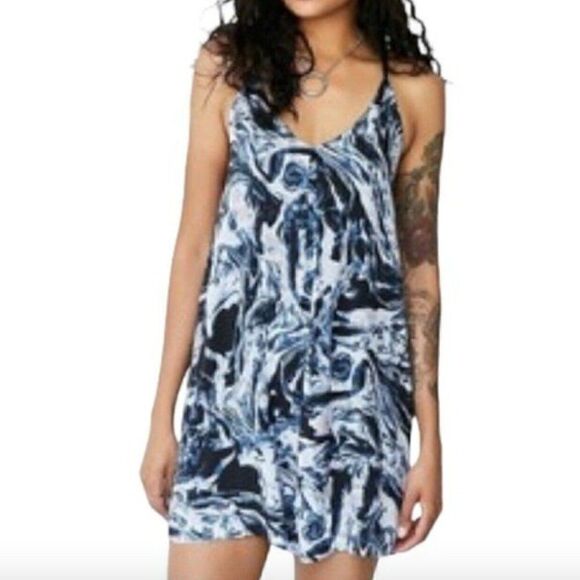 Silence + Noise Marble Madness Mini Slip Dress Size XS - Picture 1 of 8